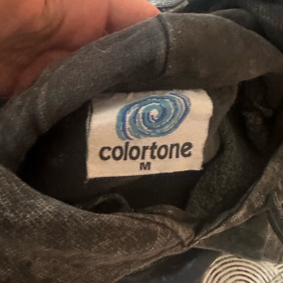 Colortone Soft Washed Black ACID DRIP Chance The Rapper Cotton Comfy Hoodie M - Picture 10 of 14